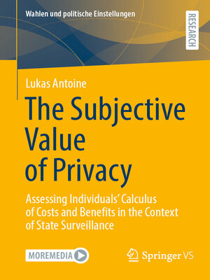 cover image of The Subjective Value of Privacy